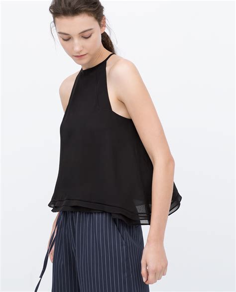 tops halter zara|halter neck ladies tops.